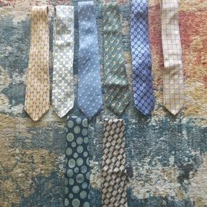 8 Mens Silk Ties - Designer brands ( Brioni,Jos A Bank,XMI )